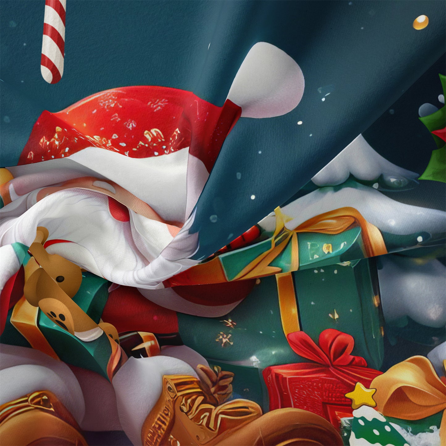 3pcs Santa & Snowman Christmas  Theme Duvet Cover Bedding Set